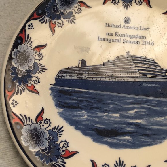 HOLLAND AMERICA ms KONINGSDAM INAUGURAL SEASON 2016 ROYAL GOEDEWAAGEN PLATE 9.5" - Picture 3 of 5